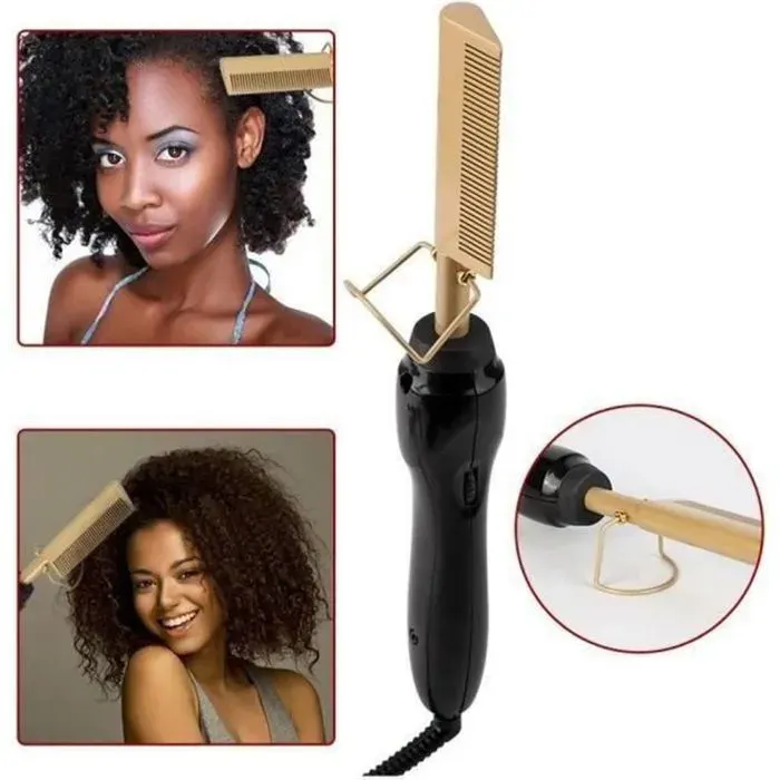 Peigne électrique Lisseur Haute Presse À Chaud Peigne Redressage Électrique Peigne a cheveux
