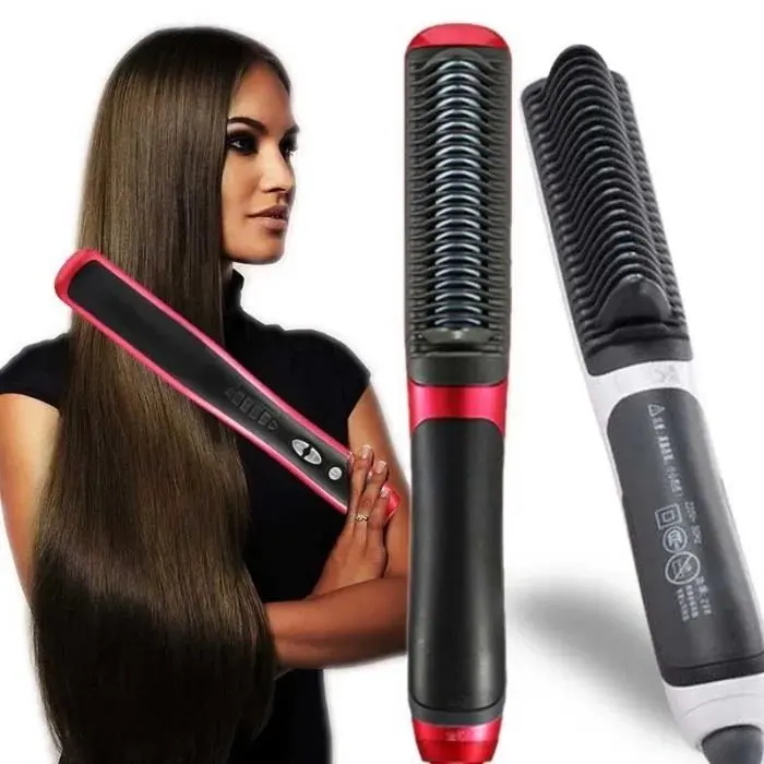 Peigne en céramique de Tourmaline Digital Flat Instant magique fer brosse à cheveux lisseur