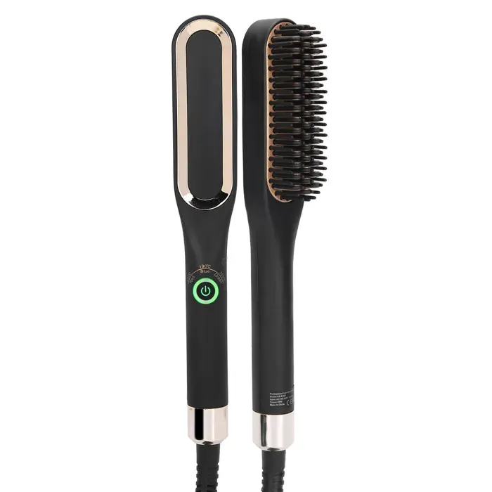 Peigne lisseur de barbe électrique multifonctionnel brosse lissante pour barbe pour hommes prise 100-240 V Label
