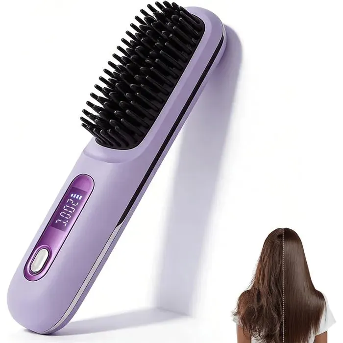 Peigne lisseur * Écran numérique LCD violet * 1