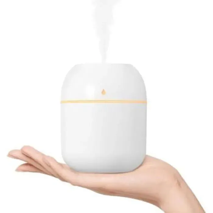 Petit humidificateur portable USB 220ml blanc 2 modes brumisation ultra silencieux arrêt auto pour voiture bureau chambre