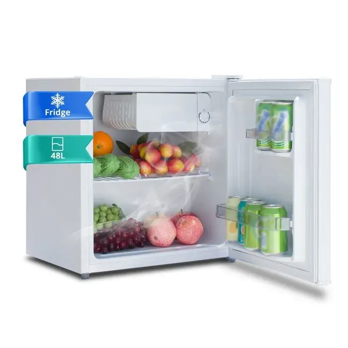 Petit réfrigérateur - 48L - Réfrigérateur double porte - Smeta - Vivre seul - Silencieux et économe en énergie