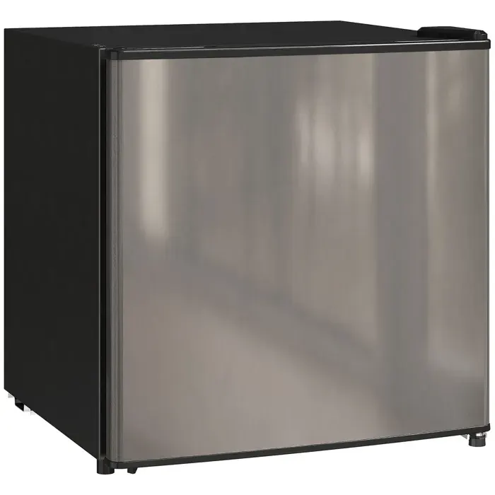 Petit réfrigérateur congélateur - HOMCOM - 46L - portes réversibles thermostats réglables - acier plastique - 48x44x49cm - argenté
