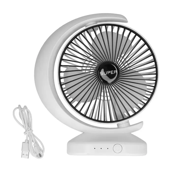 Petit ventilateur de bureau - GIGICIAL - Portable - Silencieux - 45 W - Batterie 1200 mAh