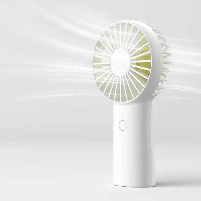 Petit ventilateur portable 4000 mAh à piles 3 vitesses pour lextérieur et les voyages cadeau dété - Blanc