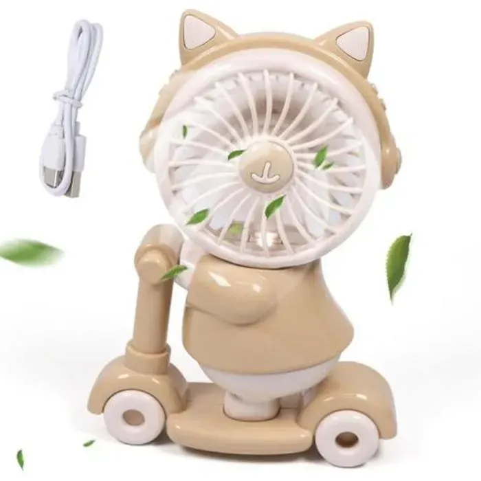 Petit ventilateur portable mini ventilateur de poche rechargeable par USB avec fonction taille-crayon