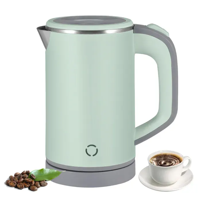 Petite 800 ml bouilloire de voyage en acier inoxydable 5 minutes Mini portable bouilloire camping Silencieux Protection à Vide