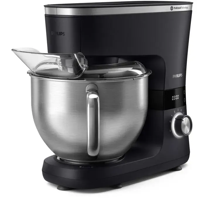 Philips Appareil de cuisine série 7000 55 L crochet pétrisseur fouet et batteur 1000 W noir (HR7962/01)