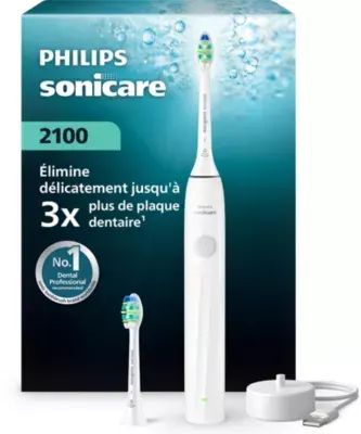 Philips - Brosse À Dents Électrique Hx4022/01 Serie 2100 Blanche