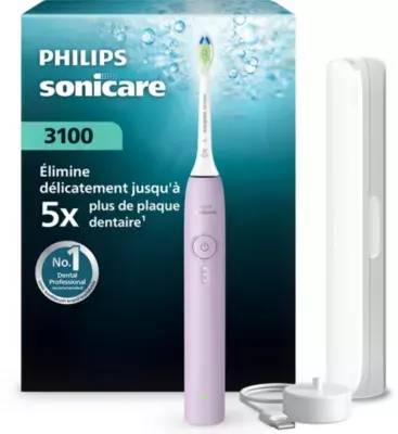 Philips - Brosse À Dents Électrique Hx4033/27 Serie 3100 Lilas