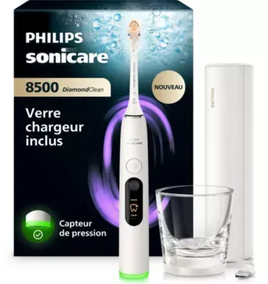 Philips - Brosse À Dents Électrique Sonicare Série 8500 Hx8513/11 Blanche