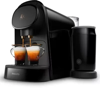 Philips - Cafetière À Dosette Lm8014/60 L'or Barista Original Noire Avec Mousseur