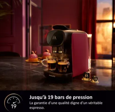 Philips - Cafetière À Dosette Lm9012/50 L'or Barista Sublime Rouge, 19 Bars — vue 7