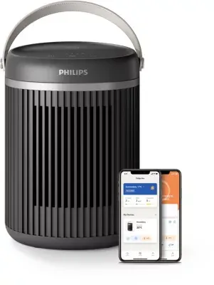 Philips - Chauffage Soufflant Cx3120/01, Chauffage Connecté Série 3000 Noir, 1500w