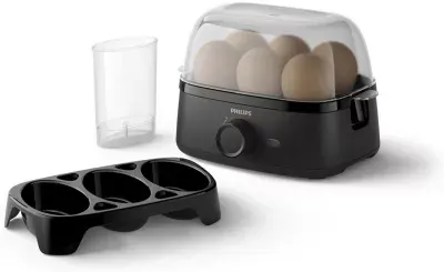 Philips - Cuiseur À Oeufs Hd9137/90 Egg Cooker Série 3000 Noir, X6 Oeufs