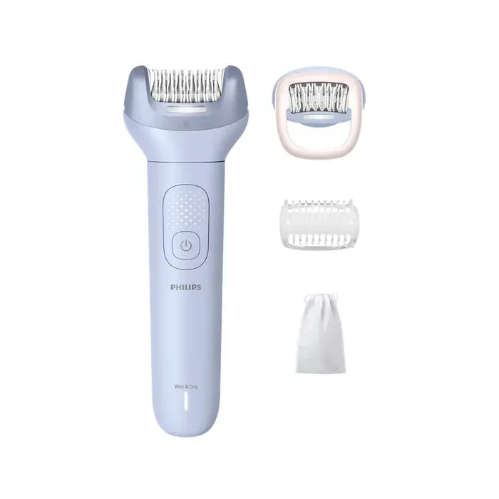 Philips Epilatore Series 8000 BRE708/00 Senza Filo Wet & Dry 32 Pinzette 2 Velocità 60 min Blu