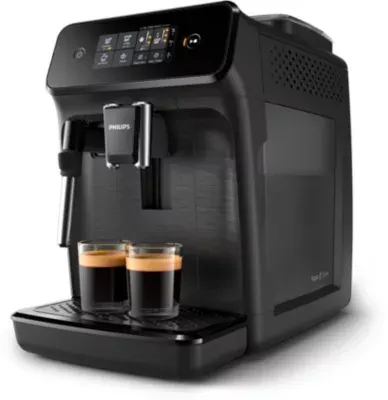 Philips - Expresso Broyeur Ep1220/00 Cafetière À Grain Série 1200, Mousseur À Lait, 2 Boissons, Noir Mat