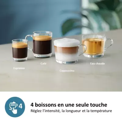 Philips - Expresso Broyeur Ep2334/10 Cafetière À Grain Lattego Série 2300, 4 Boissons, Silentbrew, Noir — vue 10