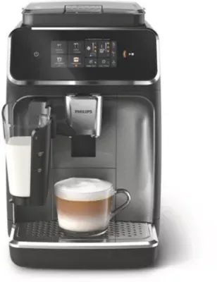 Philips - Expresso Broyeur Ep2339/10 Cafetière À Grain Lattego Série 2300, 4 Boissons, Silentbrew, Noir
