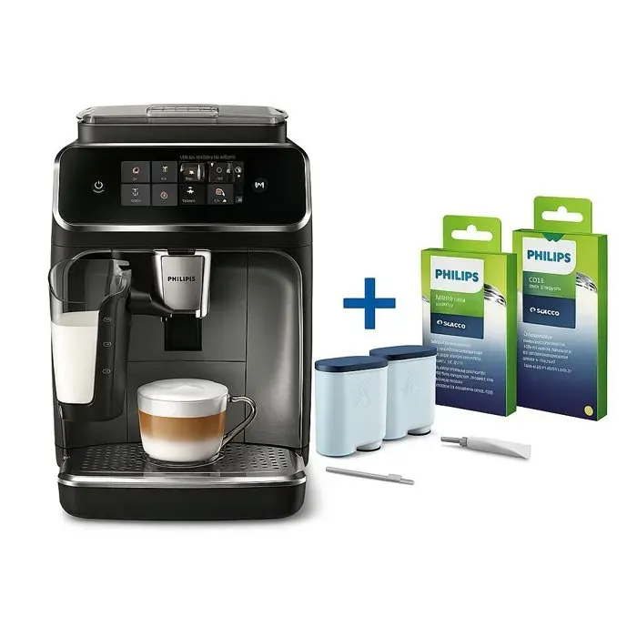 Philips - Expresso Broyeur Ep2339/10 Cafetière À Grain Lattego Série 2300, 4 Boissons, Silentbrew, Noir — vue 3