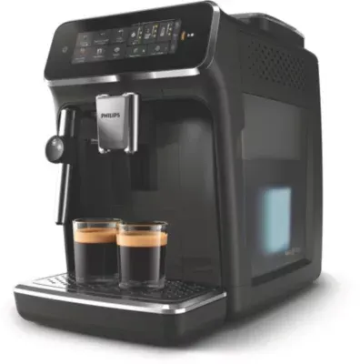 Philips - Expresso Broyeur Ep3321/40 Cafetière À Grain Série 3300, Mousseur À Lait, 5 Boissons, Silentbrew, Noir Laqué