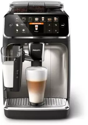 Philips - Expresso Broyeur Ep5447/90 Cafetière À Grain Lattego Série 5400, 12 Boissons, Grise