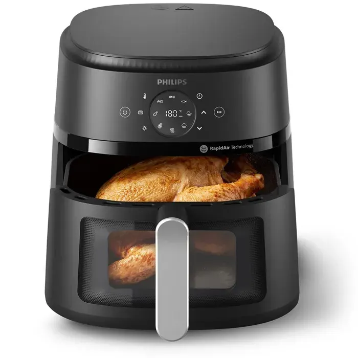 Philips - Friteuse Sans Huile Na231/00 Friteuse Sans Huile Avec Fenêtre De Cuisson Noir/Argent, Série 2000 6.2l — vue 3