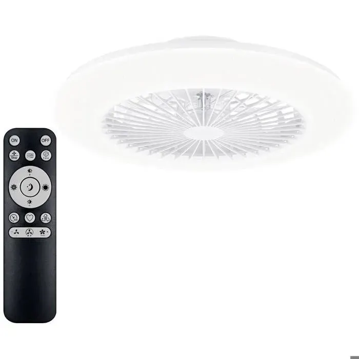 Philips LED Amigo Ventilateur de plafond 20 W 42 W (Ø x H) 490 mm x 137 mm blanc avec éclairage variable