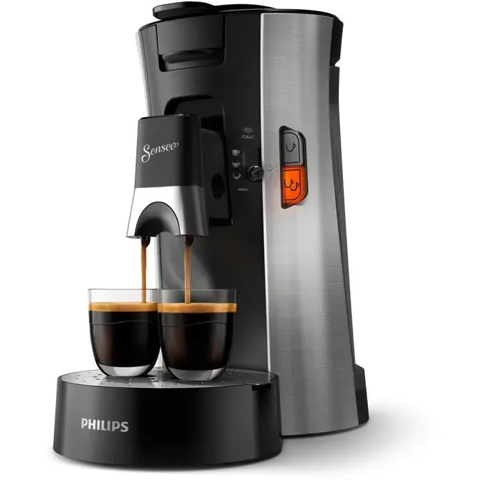 Philips Machine à café Senseo® Select 3 réglages de café Crema Plus acier inoxydable (CSA250/11)