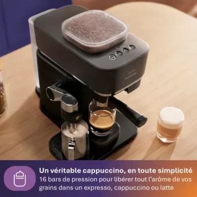 Philips - Machine À Expresso Bar400/60 Cafetière À Grain Latte Noire — vue 6