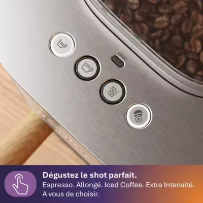 Philips - Machine À Expresso Bar500/00 Cafetière À Grain Métal + Porte-Filtre Bois De Frêne, Iced Coffee — vue 3