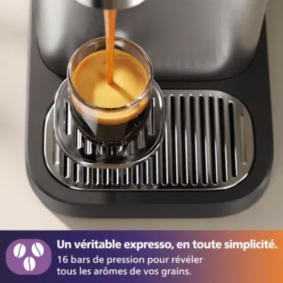 Philips - Machine À Expresso Bar500/00 Cafetière À Grain Métal + Porte-Filtre Bois De Frêne, Iced Coffee — vue 6