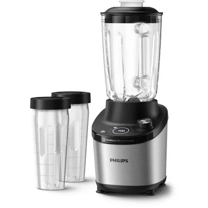 Philips Mixeur haute vitesse série 7000 technologie problend ultra 18 L 6 programmes argent noir (HR3760/10)