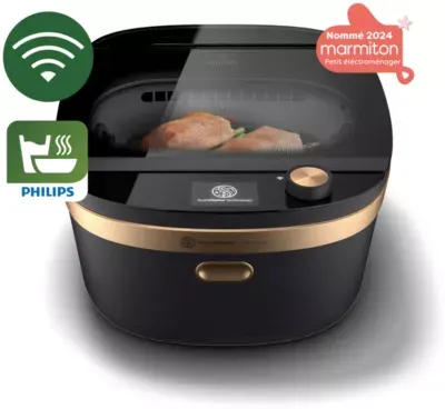 Philips - Multicuiseur Air Cooker Connecté Séries 7000 Nx0960/96 7 L, 300 Recettes Préprogrammées