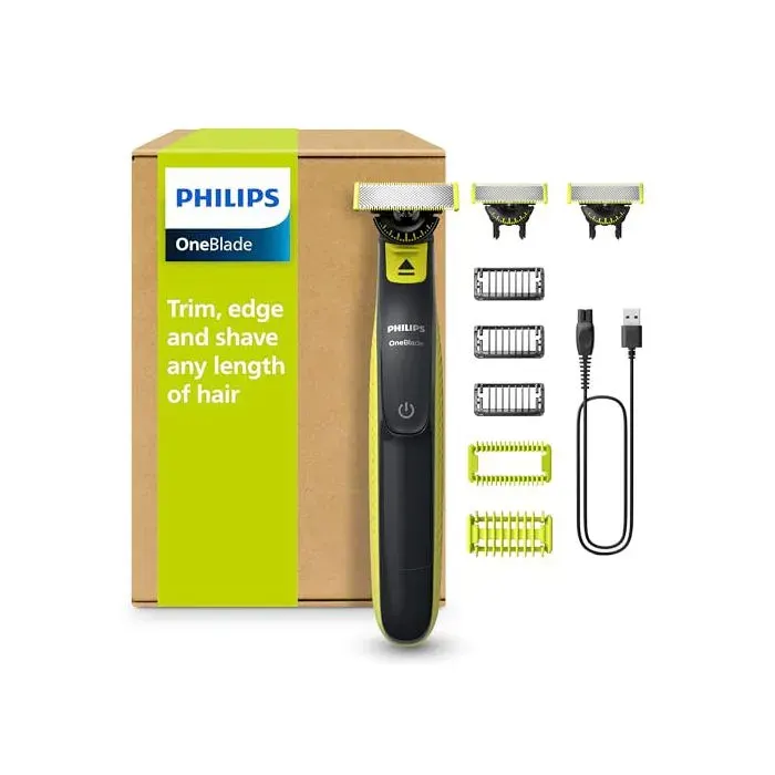 Philips OneBlade 360 Authentic Barber Electric Facial et Body Shaver et Trimmer 3x 360 Blades 3x Fledgling Beard Comb (1.3.5)