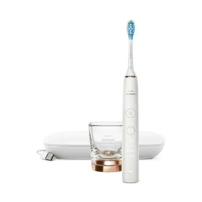 Philips Sonicare DiamondClean Brosse à Dents Electrique Rechargeable Blanche et Or HX9911/94