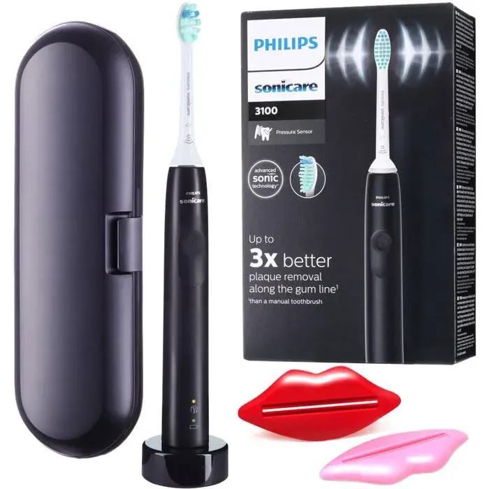 Philips Sonicare HX3671/14 Noire - brosse sonique - etui - 2 presse-tubes