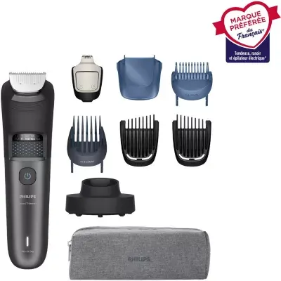Philips - Tondeuse Barbe Bt7665/15 Series 7000, Molette Réglable, 40 Hauteurs De Coupe, Précision 0,2 Mm, Autonomie 120 Mn
