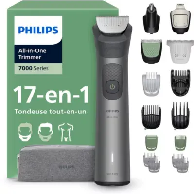 Philips - Tondeuse Multi Usages Mg7941/15 Series 7000, 22 Hauteurs De Coupe, Précision 0,2 Mm, Autonomie 120 Mn