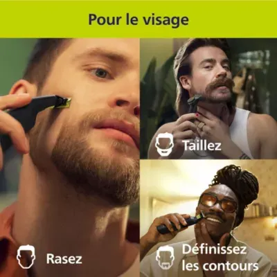 Philips - Tondeuse Multi Usages Oneblade Qp6542/15, Molette Réglable, 14 Hauteurs De Coupe, Précision 0,4 Mm, Autonomie 90 Mn — vue 3