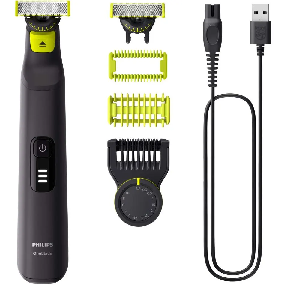 Philips - Tondeuse Multi Usages Oneblade Qp6542/15, Molette Réglable, 14 Hauteurs De Coupe, Précision 0,4 Mm, Autonomie 90 Mn — vue 2