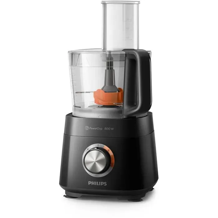 Philips Viva Collection Robot de cuisine 29 fonctions 20 l disque de coupe 2 en 1 800 W noir (HR7510/10)