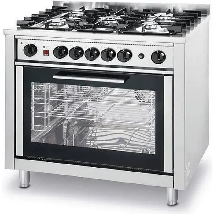Piano de cuisine Cuisinière à Gaz 5 feux - Avec Four Électrique - 143kW/230V