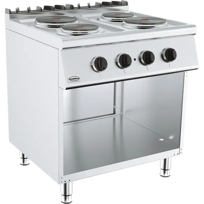 Piano de Cuisson Electrique 2 ou 4 Plaques - Série 700 - Combisteel - l800- L400- P700- h900- Inox