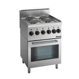 Piano de cuisson électrique - BARTSCHER - Série 600 - 4 plaques à 20 kW - Four multifonction
