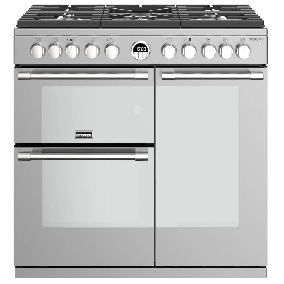 Piano gaz STOVES PSTERS90DFSS — coloris Inox