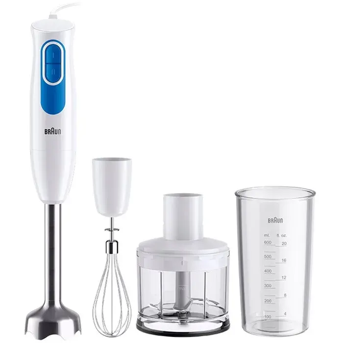 Pied mixeur - BRAUN - MultiQuick 2 - MQ20.236M - Moteur 600 W - 2 vitesses - Système EasyTwist
