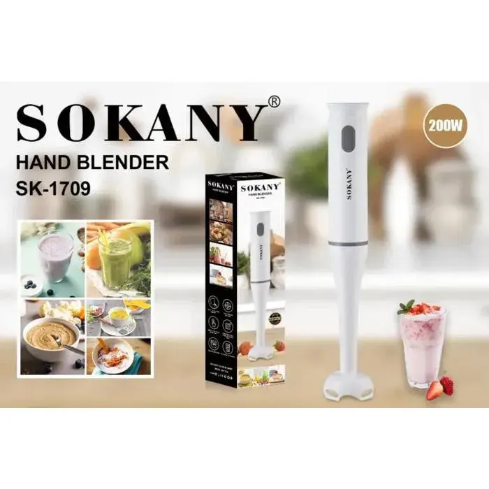 Pied mixeur plongeant électrique – BLANC SK-1709