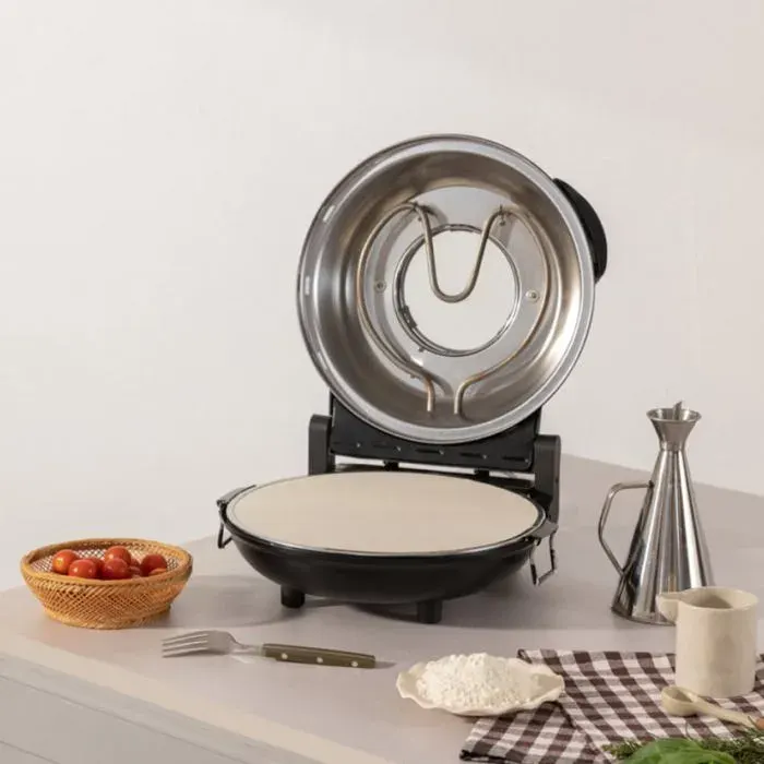 PIZZA MAKER - Four à pizza électrique avec pierre réfractaire