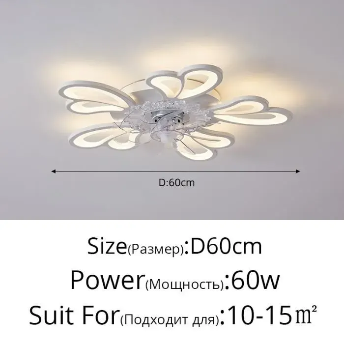 Plafonnier avec Ventilateur Intégré - RUMOCOVO - Modèle 1001 - Télécommande - 6 Vitesses - LED Dimmable
